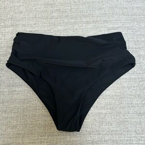 Women’s Zaful Black High Waisted Bikini Bottom - Size L
